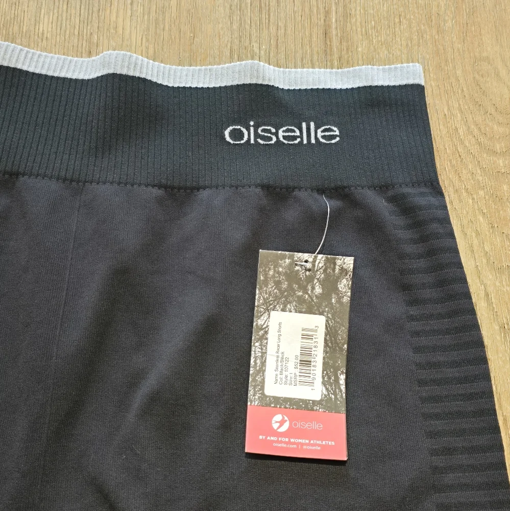 Oiselle Womens Seamless Racer‎ Long Athletic Shorts Pickelball Outdoor sz L NWT
